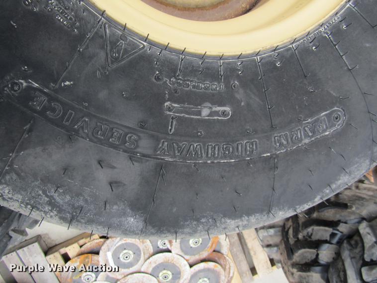image for item EH9542 (4) Goodyear 16.5L-16.1 tires with 8 bolt wheels