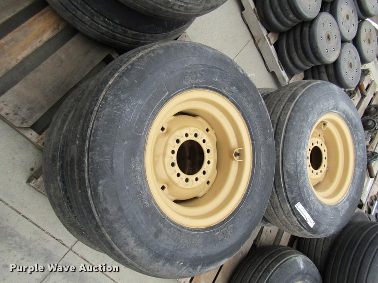 image for item EH9545 (4) BKT 11L-15 tires with six bolt wheels