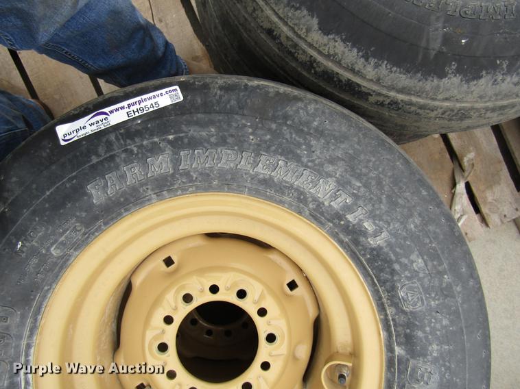 image for item EH9545 (4) BKT 11L-15 tires with six bolt wheels