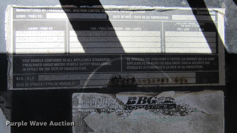 image for item DC2191 2003 Waltron lowboy equipment trailer