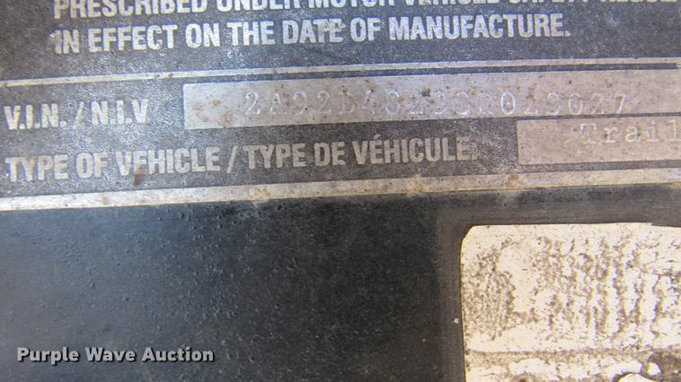 image for item DC2191 2003 Waltron lowboy equipment trailer