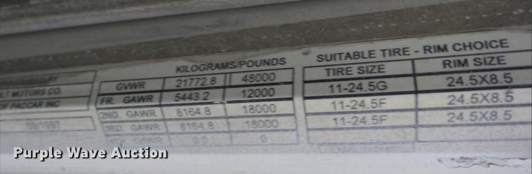 image for item K6292 1998 Peterbilt 377 cab and chassis