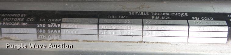 image for item K6293 1989 Peterbilt 377 semi truck