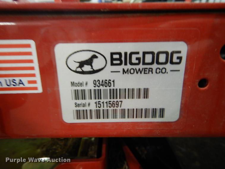 image for item EC9926 2015 Big Dog Alpha MP 934661 ZTR lawn mower