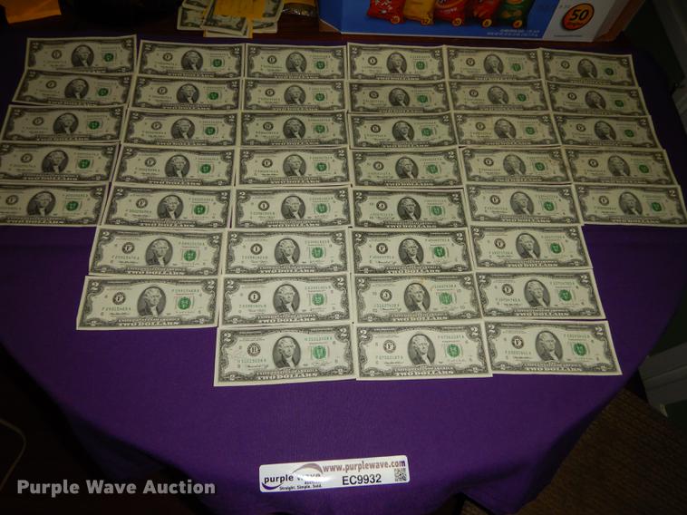 image for item EC9932 (50) two dollar bills