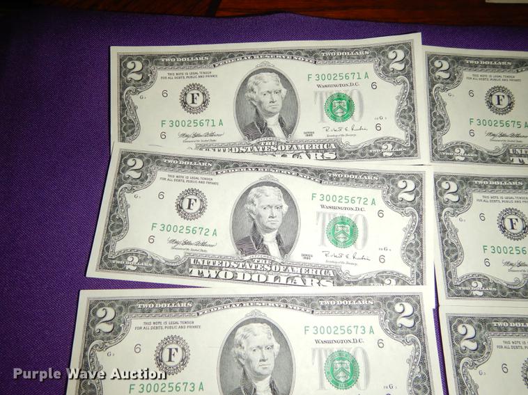 image for item EC9932 (50) two dollar bills