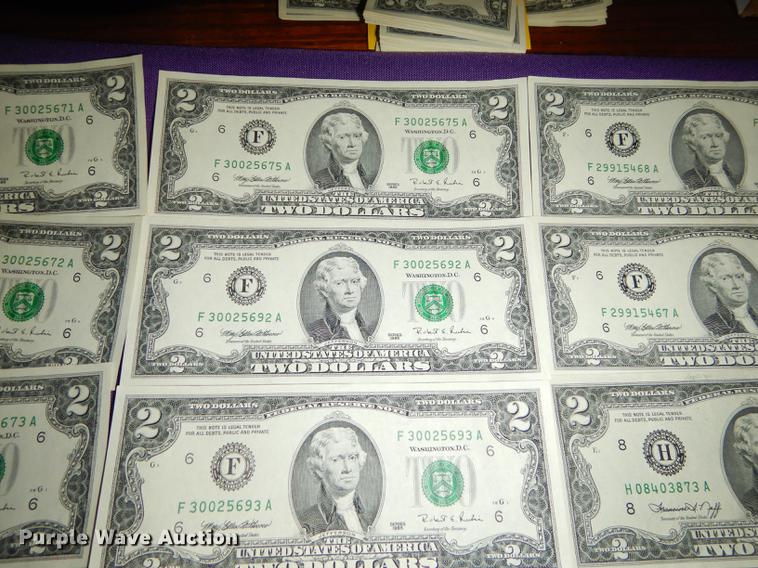 image for item EC9932 (50) two dollar bills