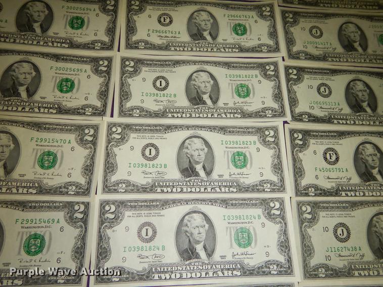 image for item EC9932 (50) two dollar bills