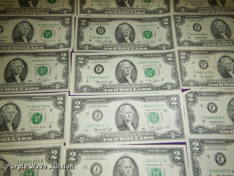 image for item EC9932 (50) two dollar bills