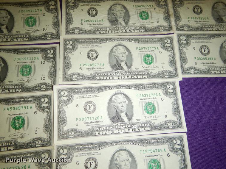 image for item EC9932 (50) two dollar bills