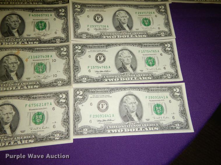 image for item EC9932 (50) two dollar bills