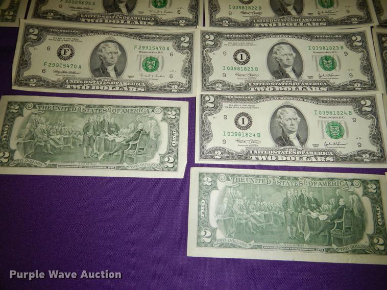 image for item EC9932 (50) two dollar bills