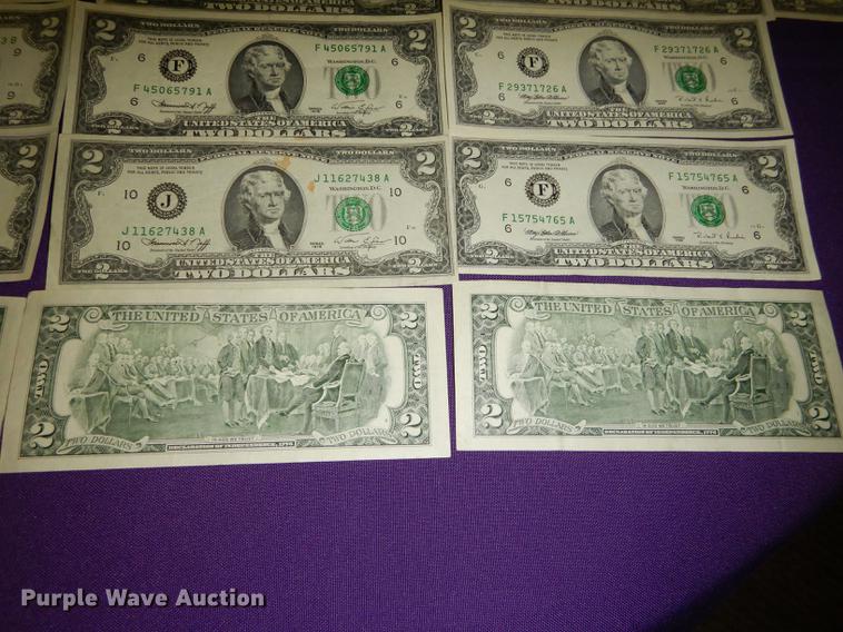 image for item EC9932 (50) two dollar bills