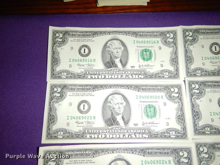 image for item EC9933 (25) two dollar bills