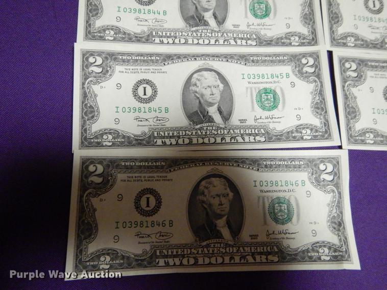 image for item EC9934 (20) two dollar bills