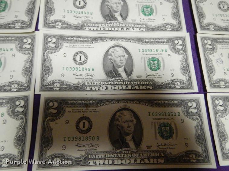 image for item EC9934 (20) two dollar bills