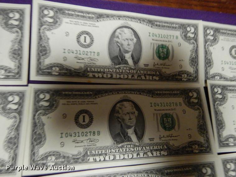 image for item EC9935 (25) two dollar bills