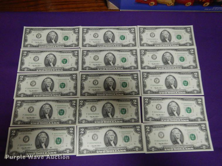 image for item EC9936 (15) two dollar bills