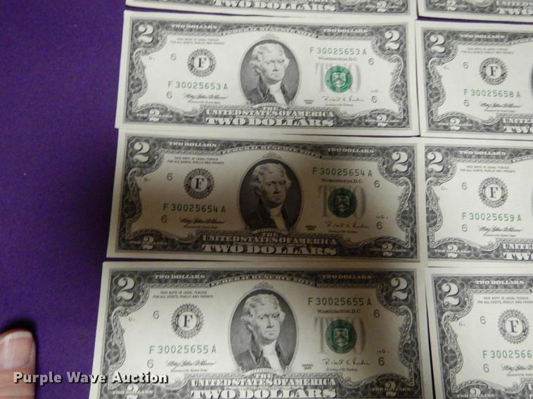 image for item EC9936 (15) two dollar bills