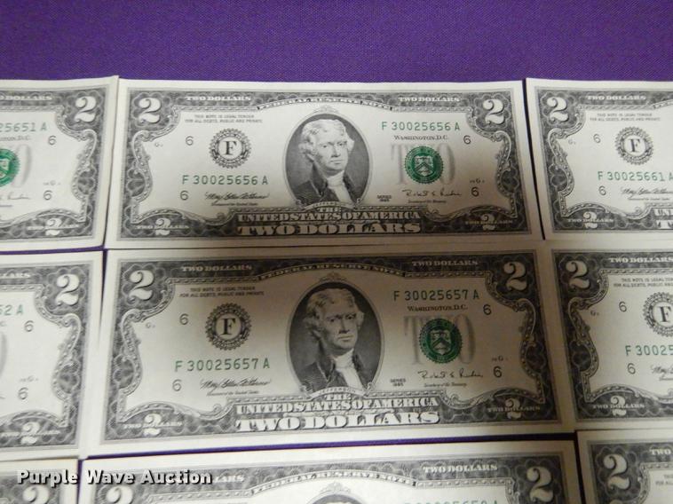 image for item EC9936 (15) two dollar bills