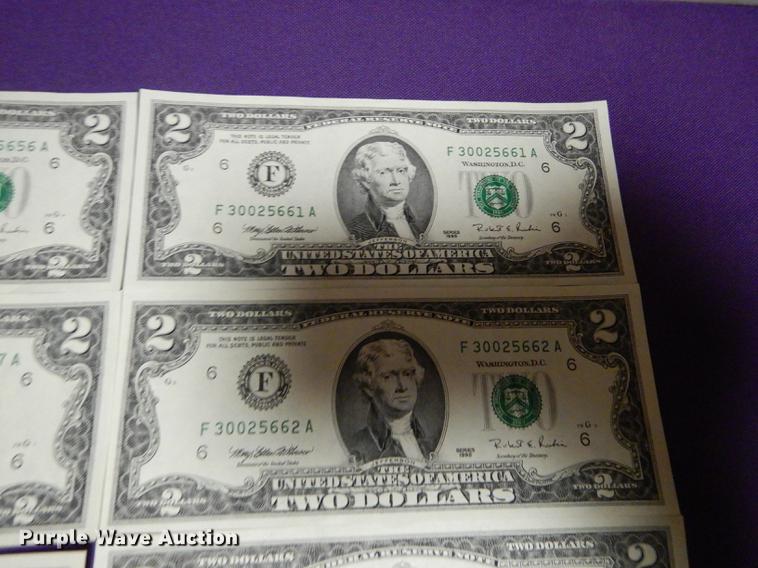 image for item EC9936 (15) two dollar bills