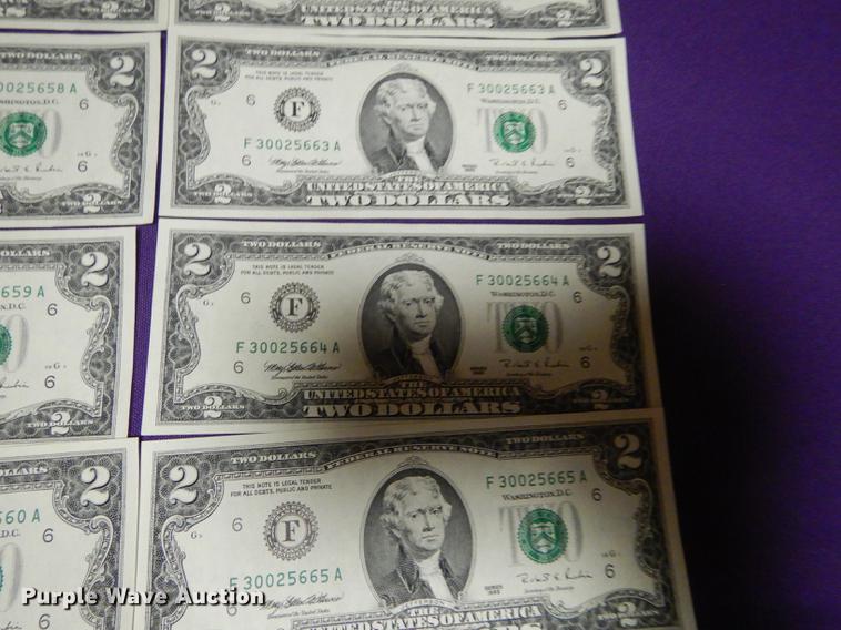 image for item EC9936 (15) two dollar bills