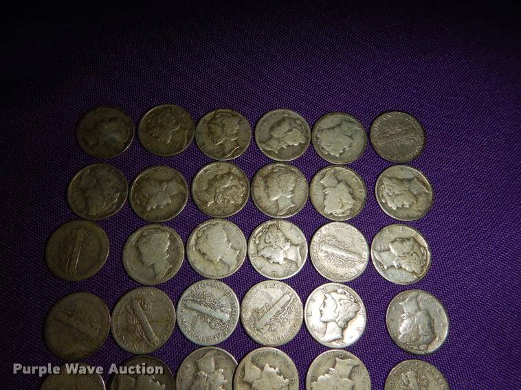 image for item EC9937 (42) mercury dimes