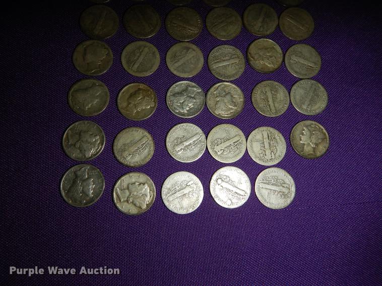 image for item EC9937 (42) mercury dimes
