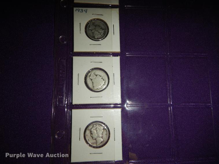 image for item EC9937 (42) mercury dimes
