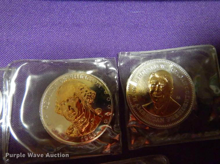 image for item EC9939 (5) Great American Presidents double eagle commemorative collection coins