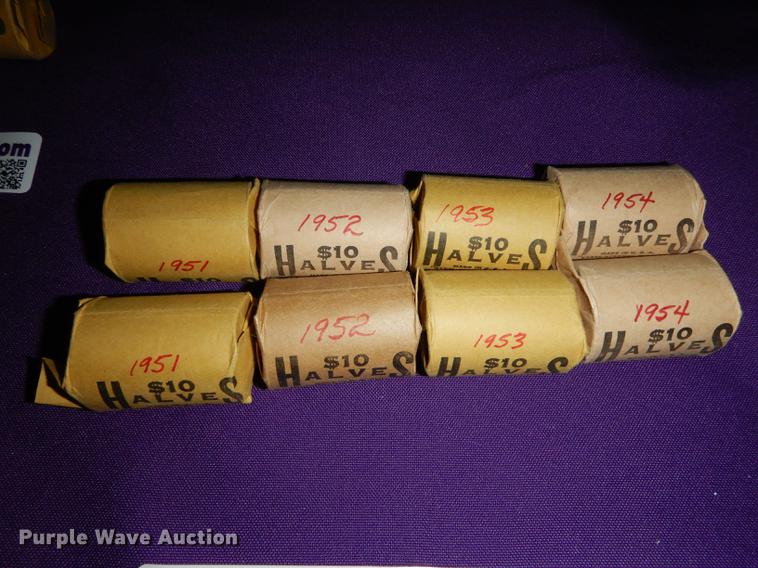 image for item EC9953 (8) rolls of Franklin half dollars
