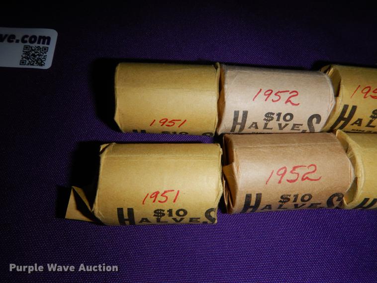 image for item EC9953 (8) rolls of Franklin half dollars
