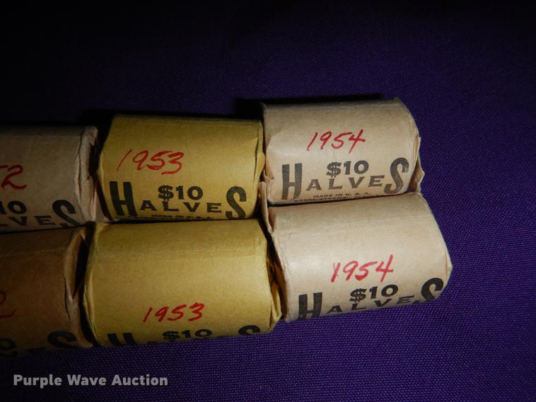 image for item EC9953 (8) rolls of Franklin half dollars