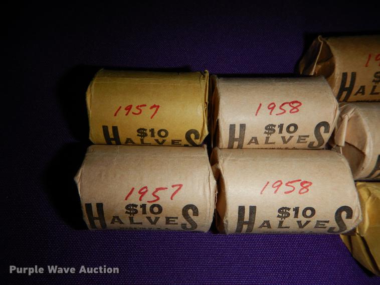 image for item EC9954 (7) rolls of Franklin half dollars