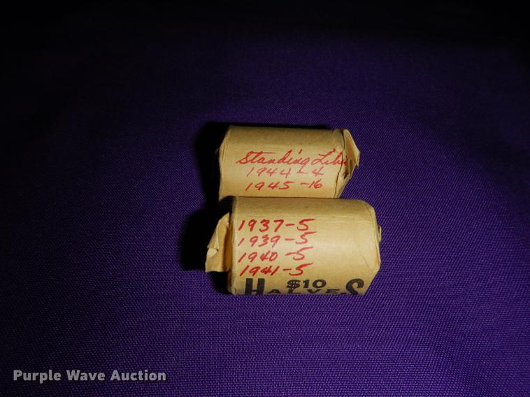 image for item EC9955 Rolls of standing liberty half dollars