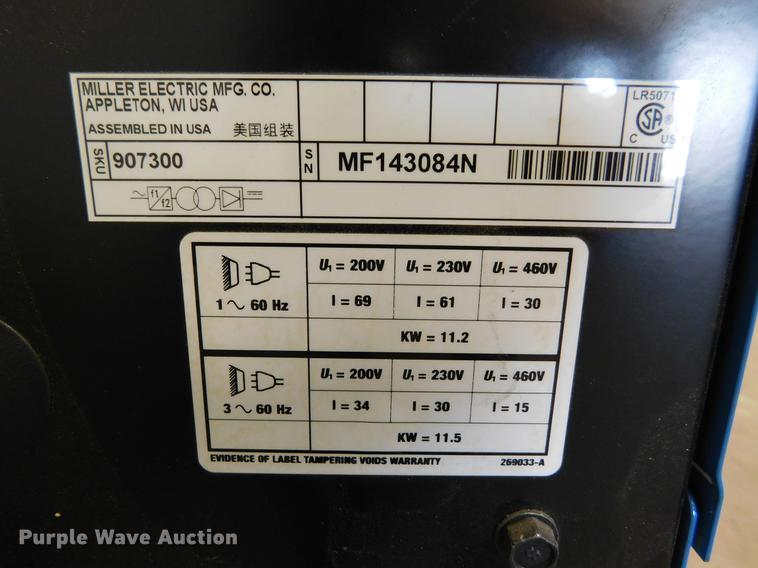 image for item BU9558 Miller Millermatic 350P wire feed welder