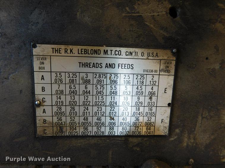 image for item BU9564 LeBlond Regal CW149 lathe