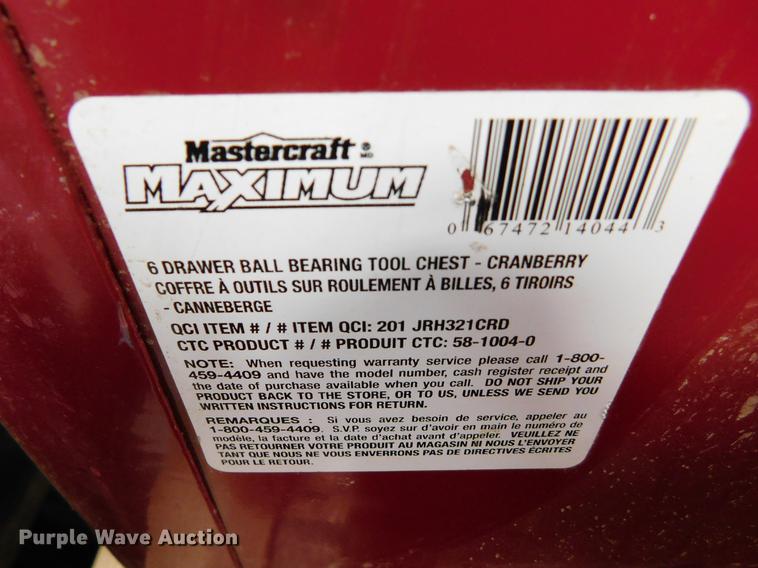 image for item BU9586 (2) Mastercraft Maximum toolbox