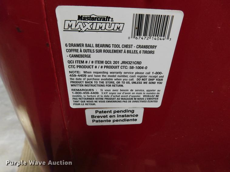 image for item BU9586 (2) Mastercraft Maximum toolbox