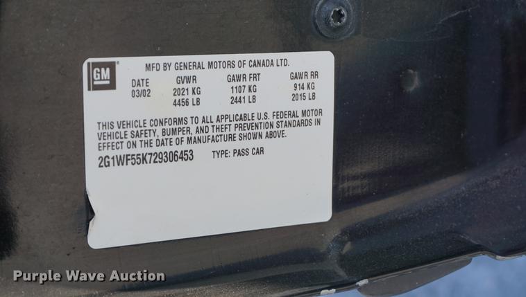 image for item DB0337 2002 Chevrolet Impala