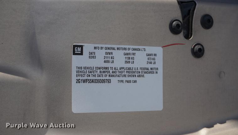 image for item DB0338 2003 Chevrolet Impala
