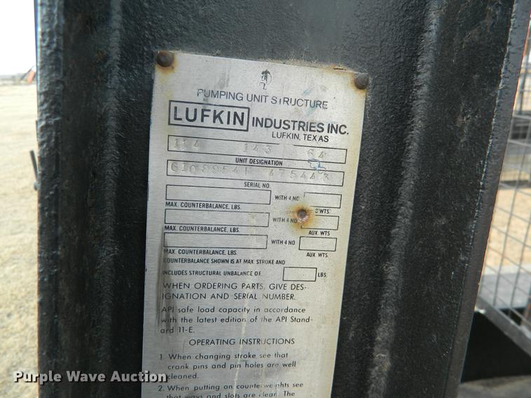 image for item DB6686 Lufkin 114 oil field pump jack