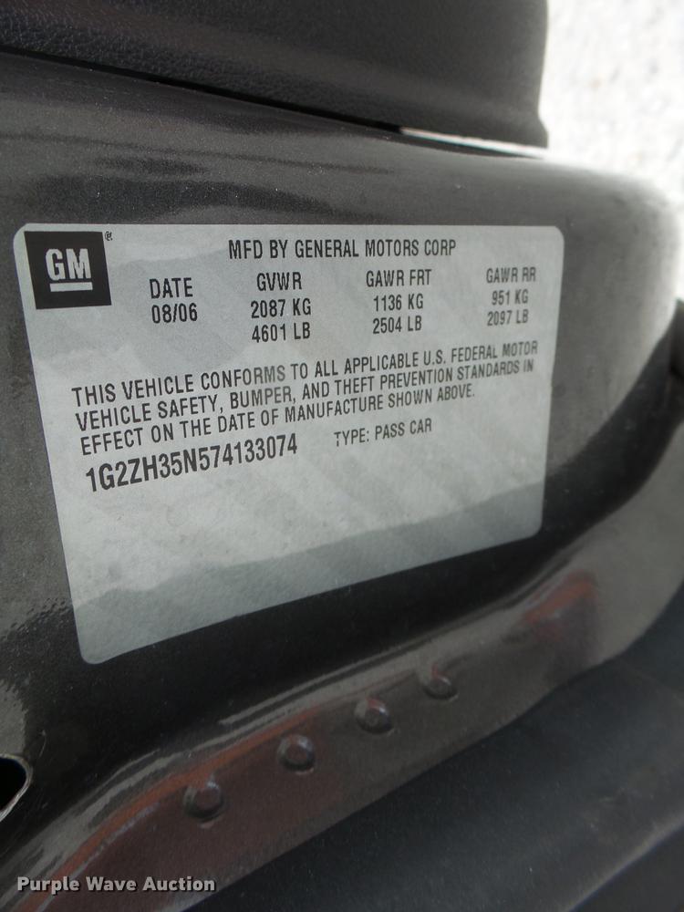 image for item DB9826 2007 Pontiac G6