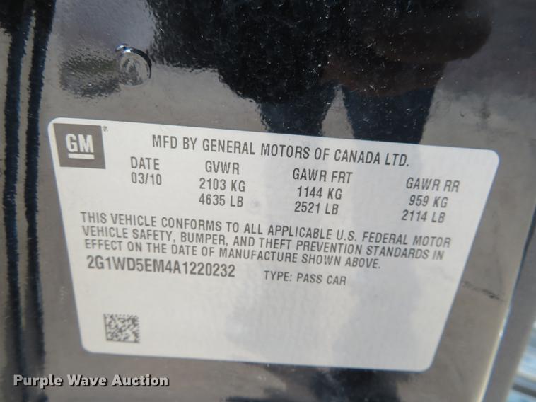 image for item DC0825 2010 Chevrolet Impala