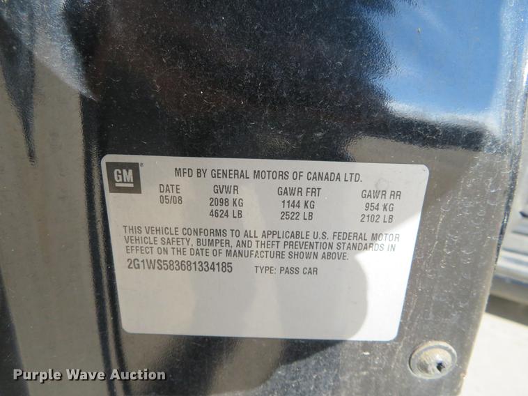 image for item DC0826 2008 Chevrolet Impala Police