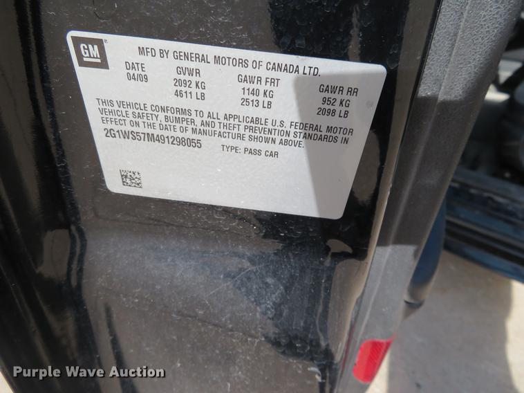 image for item DC0827 2009 Chevrolet Impala Police