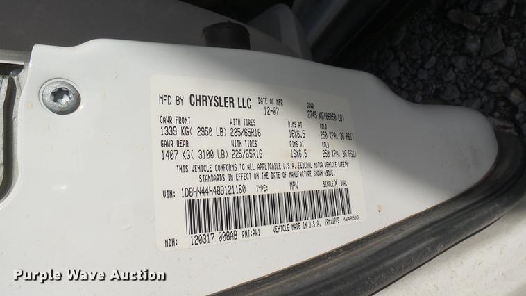 image for item DC1927 2008 Dodge Grand Caravan van