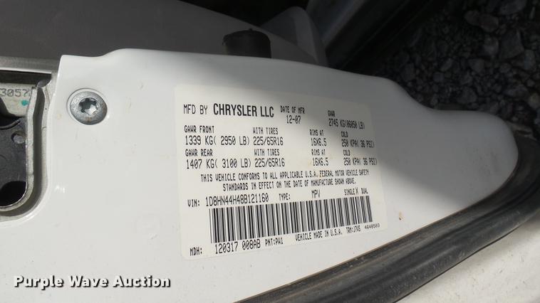 image for item DC1927 2008 Dodge Grand Caravan van