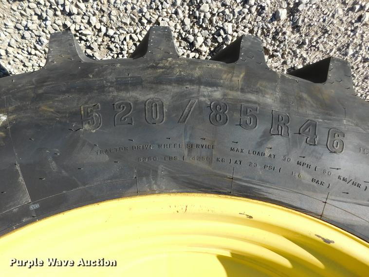 image for item DC8424 (4) Firestone 520/85R46 Deep Tread tires