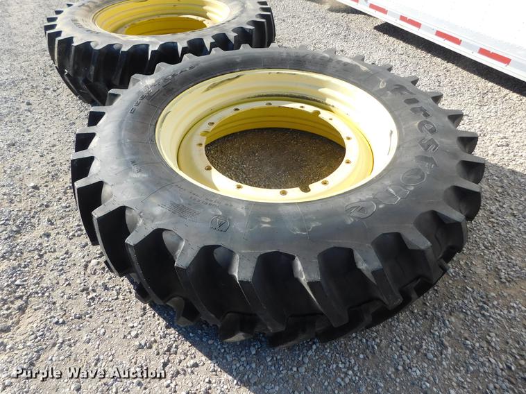 image for item DC8424 (4) Firestone 520/85R46 Deep Tread tires